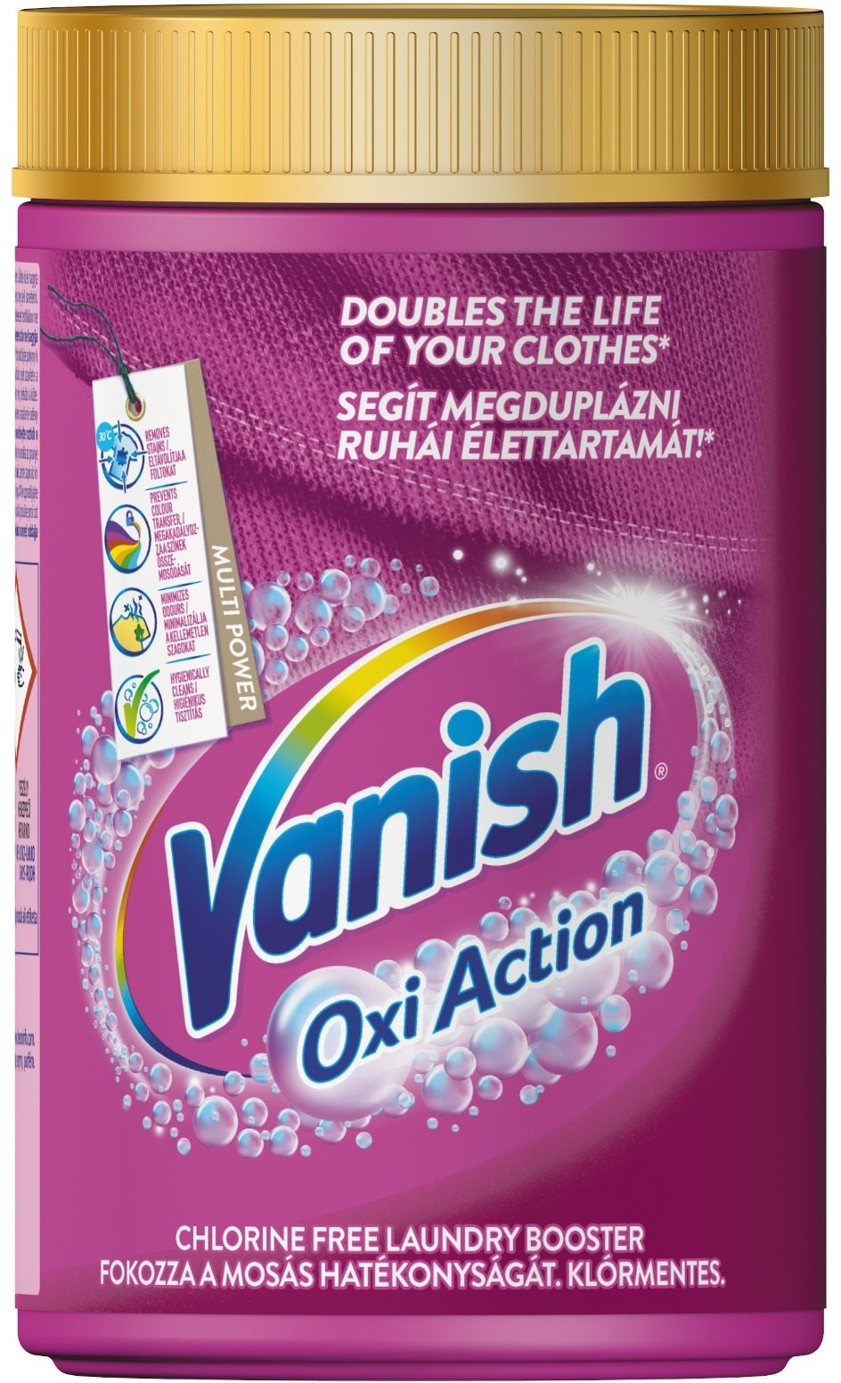 Folttisztító VANISH Oxi Action fehérítő és folteltávolító 625 g