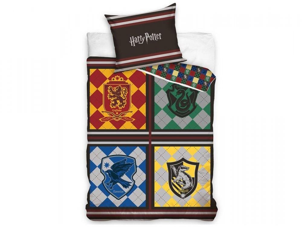 Gyerek ágyneműhuzat CARBOTEX kétoldalú - Harry Potter Roxfort címerrel