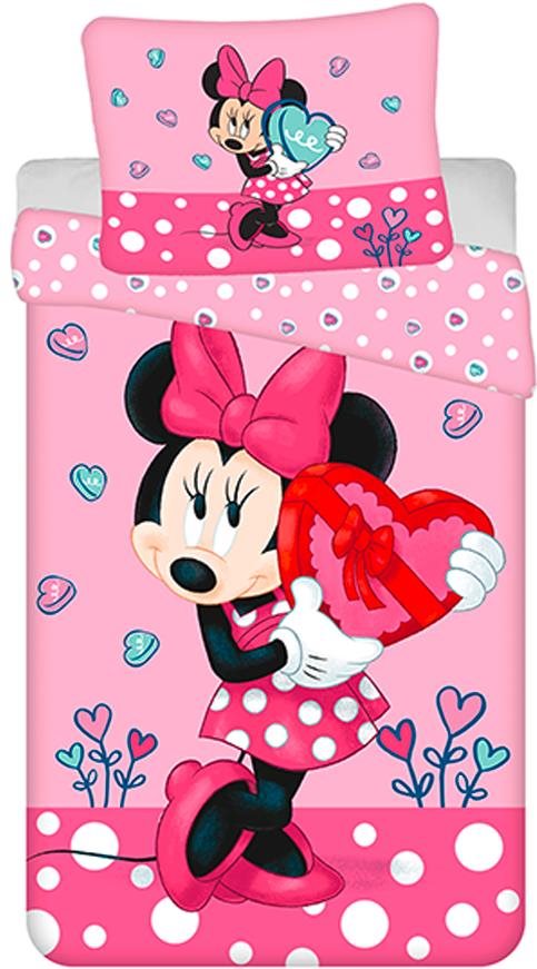 Gyerek ágyneműhuzat Jerry Fabrics Minnie Hearts 03 140×200 cm