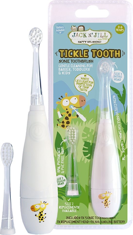 Gyerek fogkefe Jack N´Jill Tickle Tooth szonikus fogkefe 0-6 éves korig