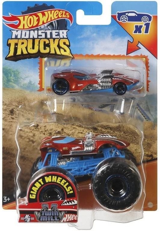 Játék autó Hot Wheels Moster Trucks 1:64 kicsi játékautóval