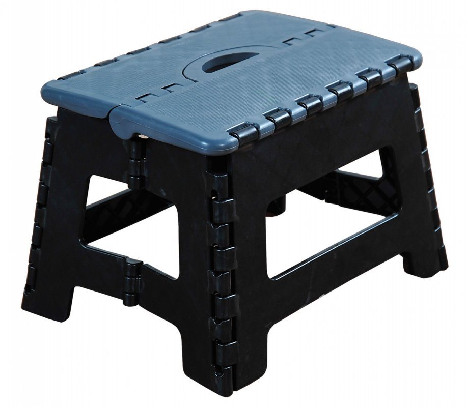 Játék bútor Kesper fekete összecsukható műanyag kisszék