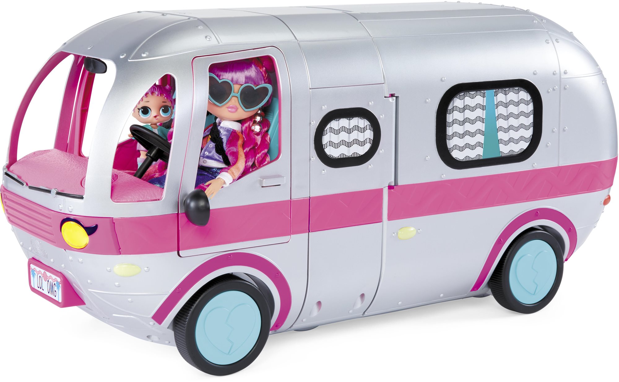 Játékbaba autó L.O.L. meglepetés! OMG Caravan 4in1