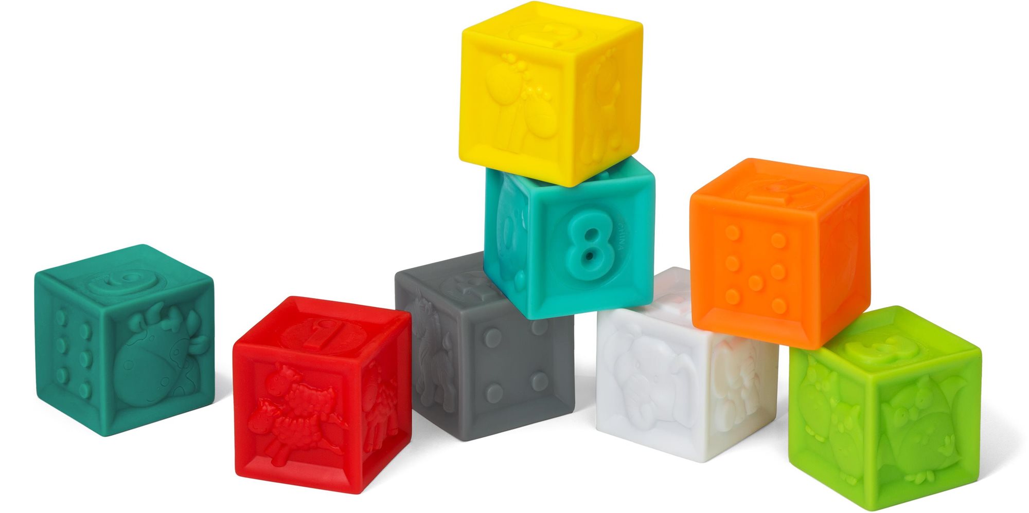 Játékkocka gyerekeknek Squeeze & Stack kocka 8 darab