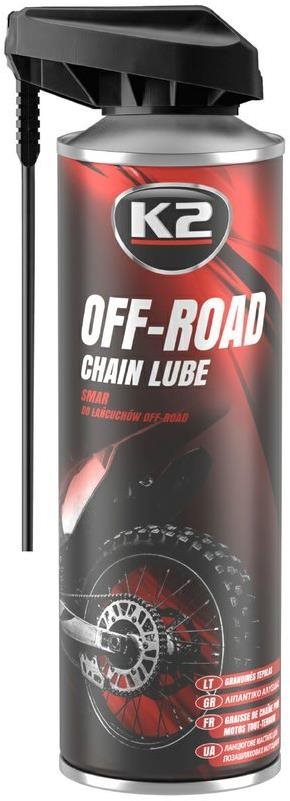 Kenőanyag K2 OFF-ROAD CHAIN LUBE 500 ml - motorkerékpár lánckenő