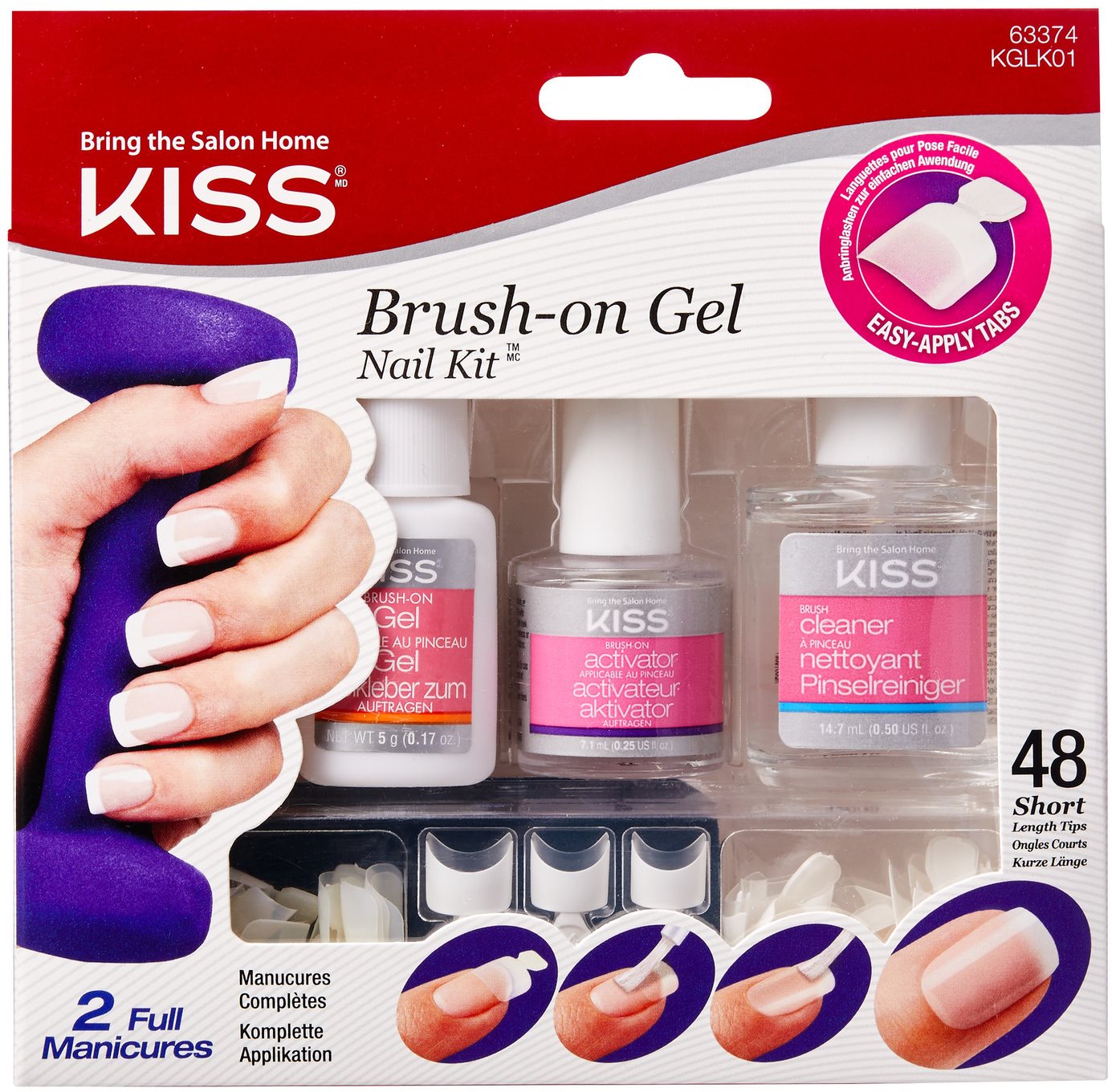 Kozmetikai szett KISS Brush-On Gel Kit