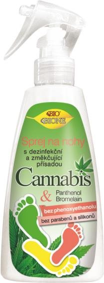Lábspray BIONE COSMETICS Cannabis lábspray fertőtlenítő összetevővel 260 ml
