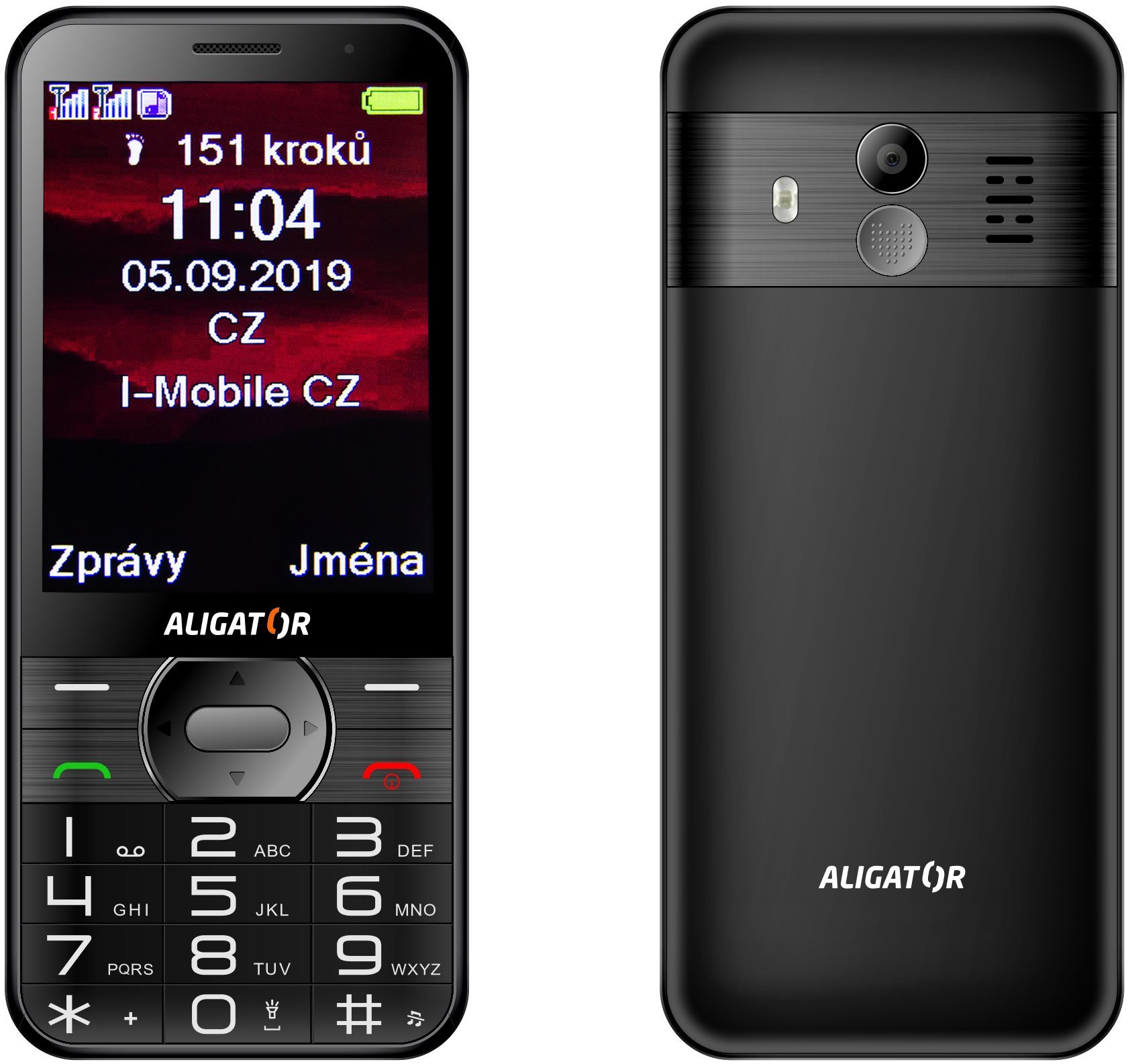 Mobiltelefon ALIGATOR A900 GPS Senior fekete