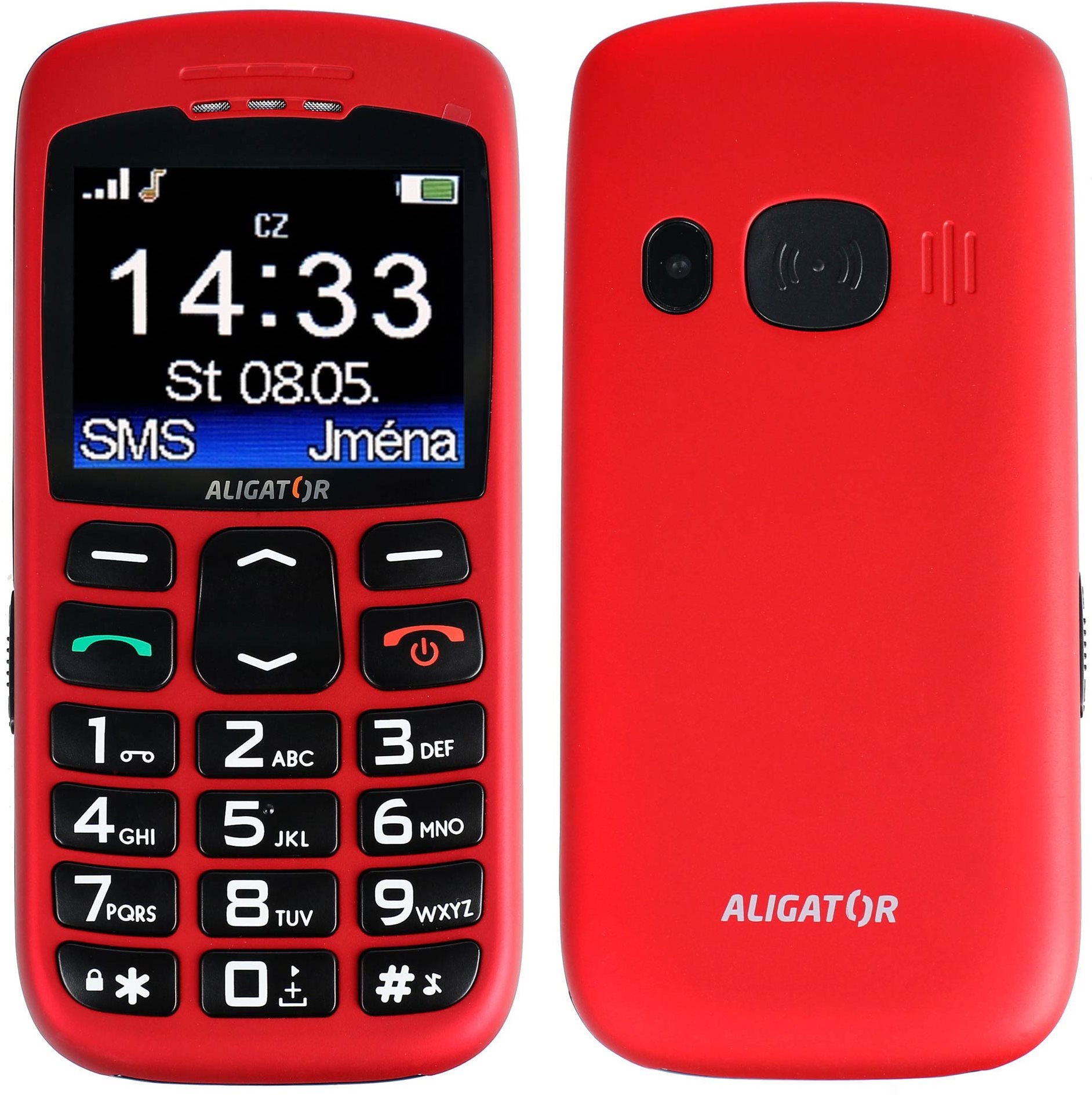 Mobiltelefon Aligator A670 Senior Red