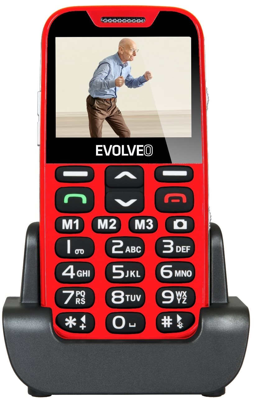 Mobiltelefon EVOLVEO EasyPhone XD piros-ezüst