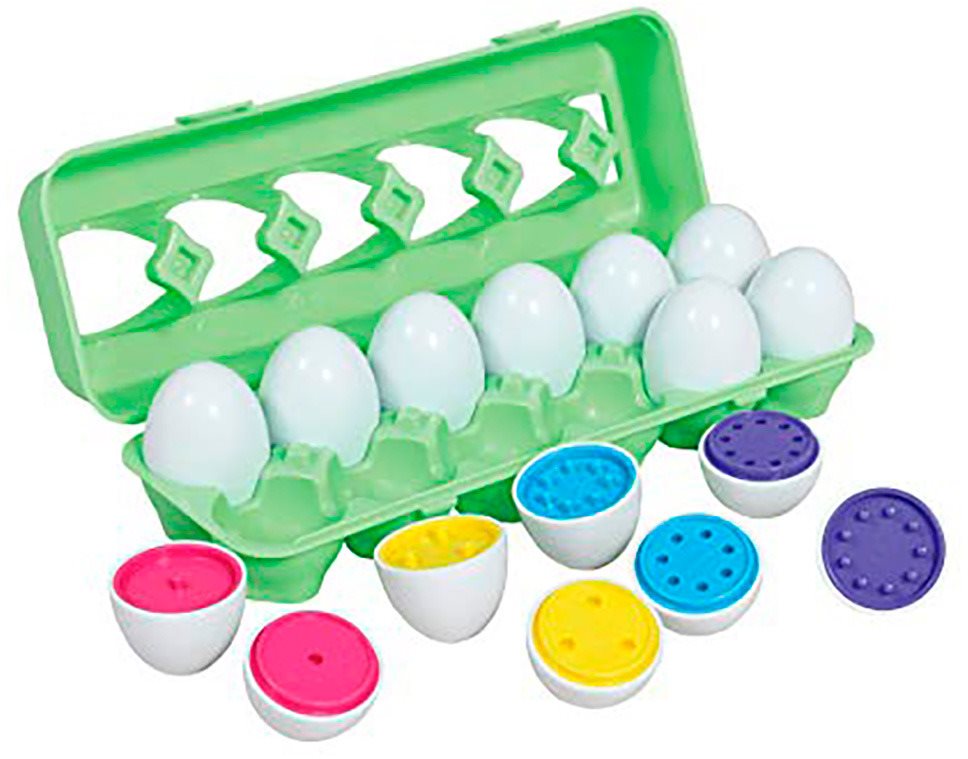 Motorikus készségfejlesztő játék Érzékfejlesztő számoló tojások - színes