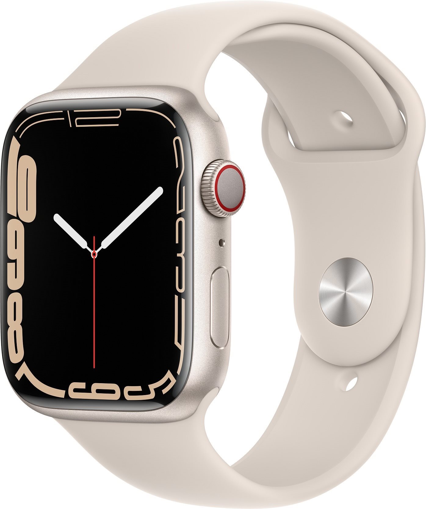 Okosóra Apple Watch Series 7 45mm Cellular Csillagfény alumínium csillagfény sportszíjjal
