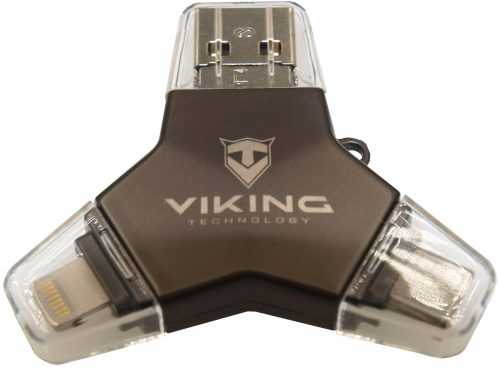 Pendrive Viking USB 3.0 Pendrive 4in1 128GB fekete