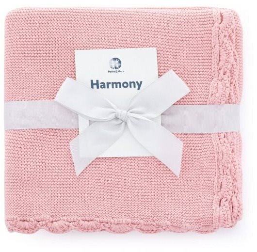 Pléd Petite&Mars Takaró Harmony Cute Pink 80×100 cm