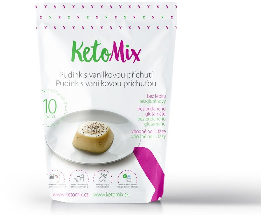 Protein KetoMix Protein puding vanília ízesítéssel - 300 g (10 adag)
