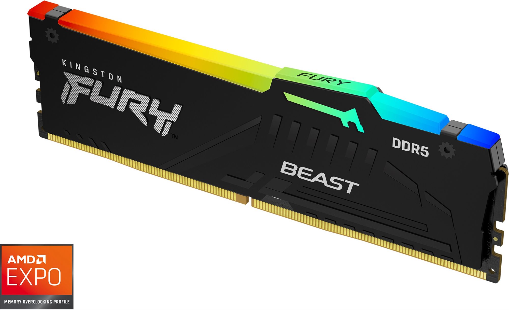 RAM memória Kingston 16GB DDR5 5200MHz CL36 FURY Beast Black RGB EXPO