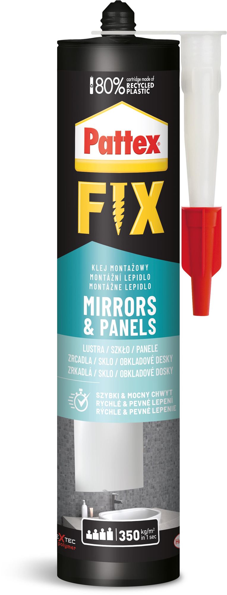 Ragasztó PATTEX FIX Mirrors & Panels (tükrök & panelek) 440 g