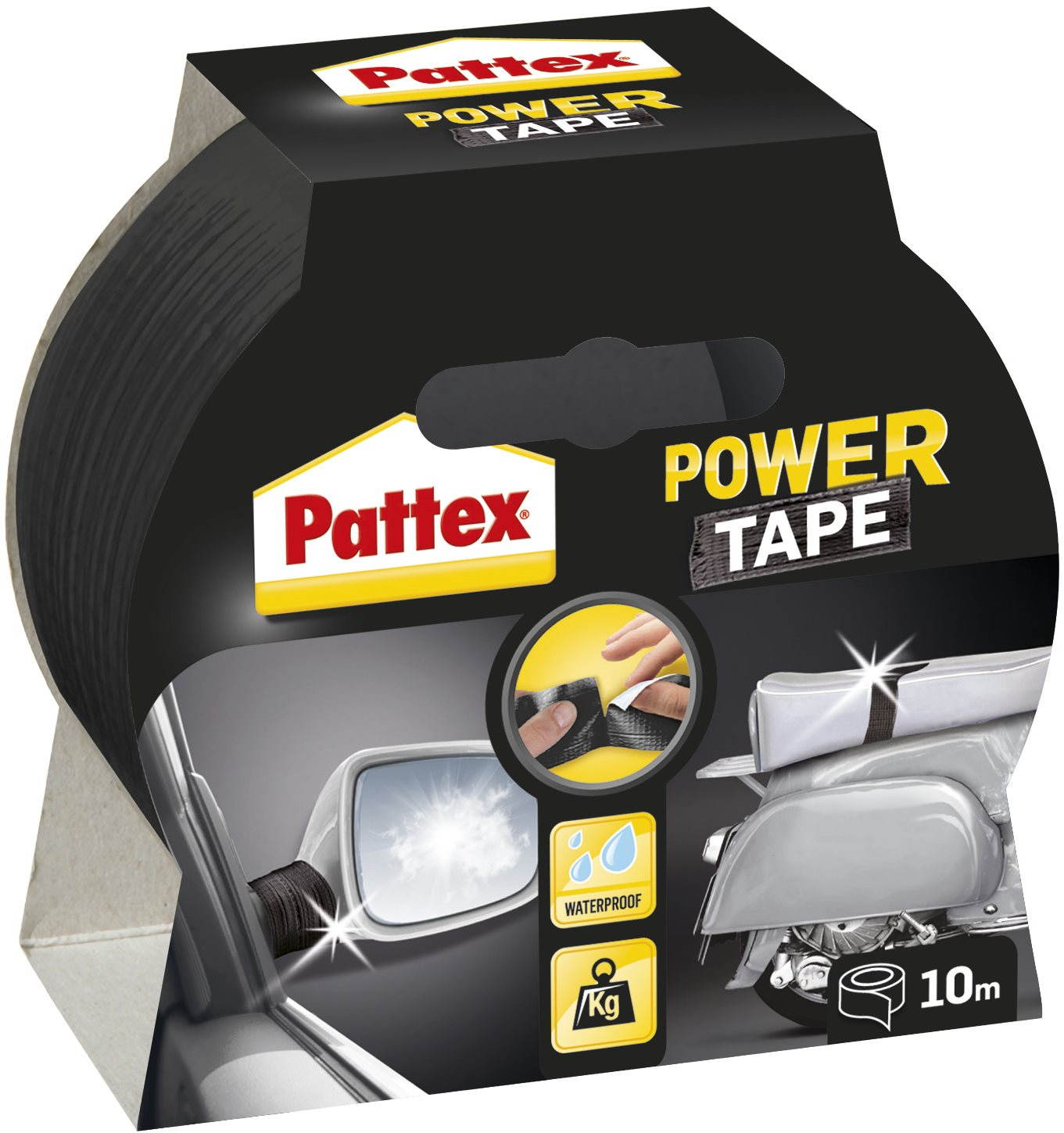 Ragasztó szalag PATTEX Power tape black 10 m