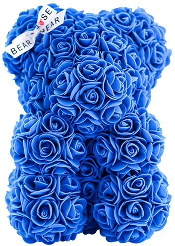Rózsából készült mackó Rose Bear Kék mackó rózsákból