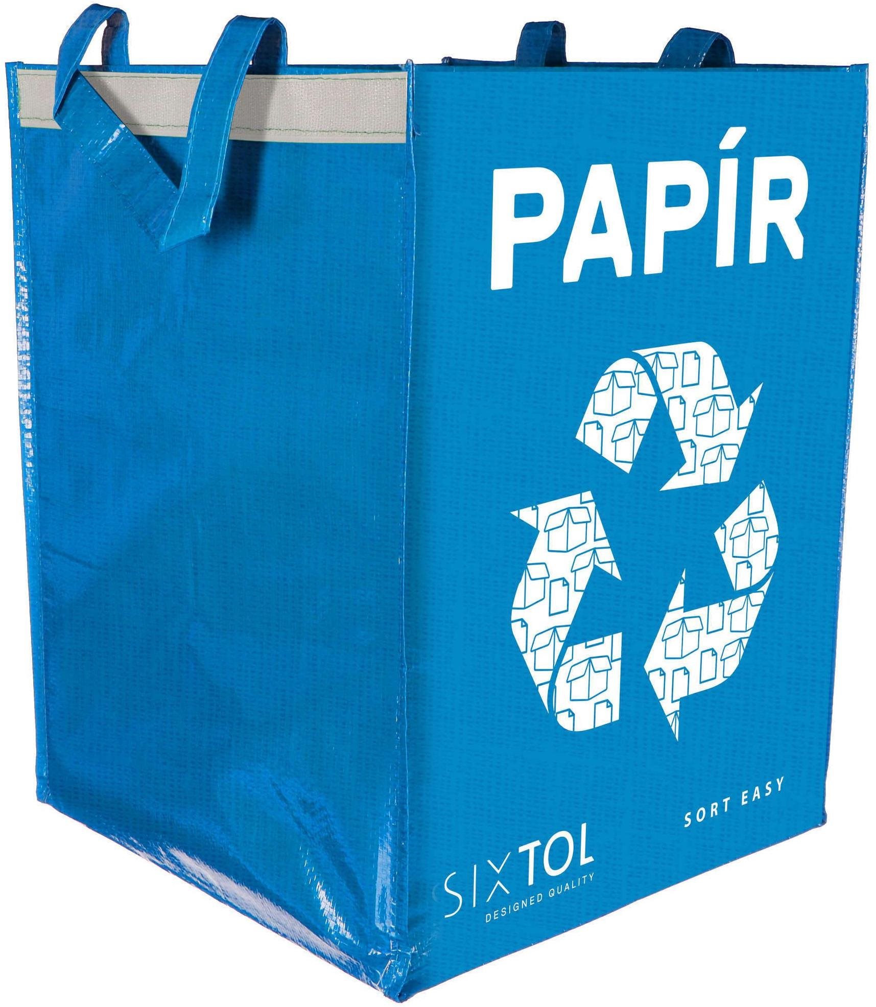 Szemetes SIXTOL zsák szelektált hulladékhoz SORT EASY PAPÍR