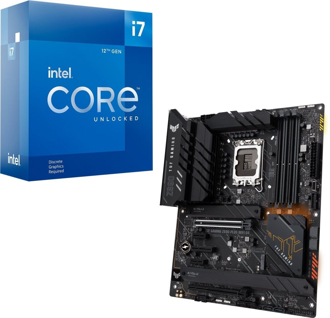 Szett Intel Core i7-12700KF + ASUS TUF GAMING Z690-PLUS WIFI D4