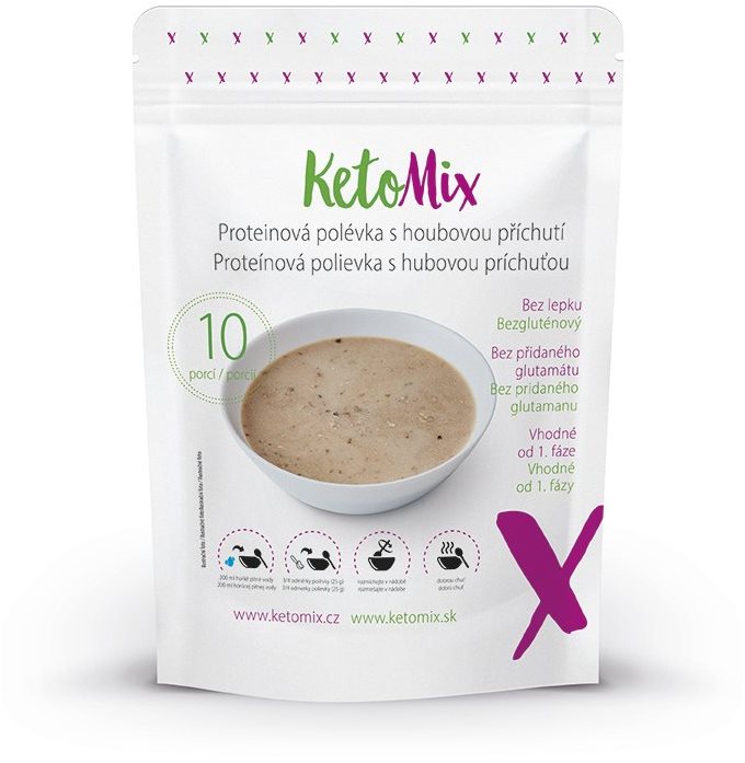 Tartós élelmiszer KetoMix Protein leves gombás ízesítéssel 250 g (10 adag)