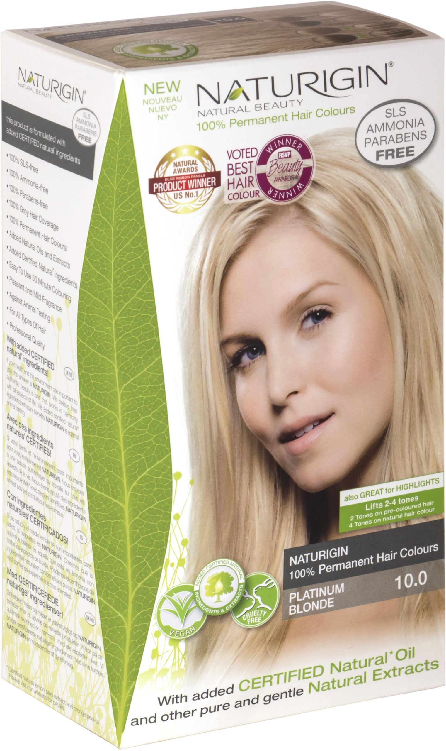 Természetes hajfesték NATURIGIN Platinum Blonde 10.0 (40 ml)