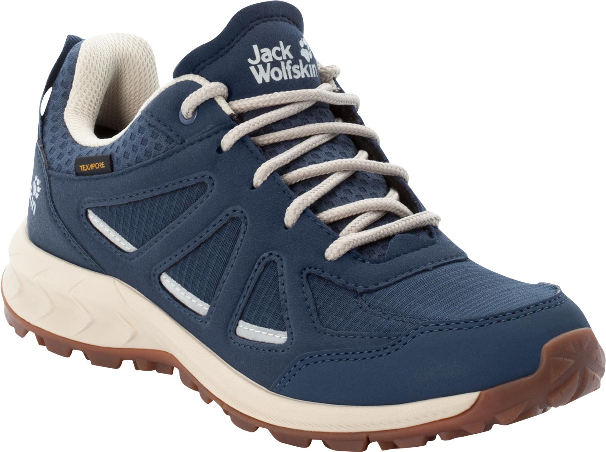 Trekking cipő Jack Wolfskin Woodland 2 Tex Low W kék/bézs EU 37
