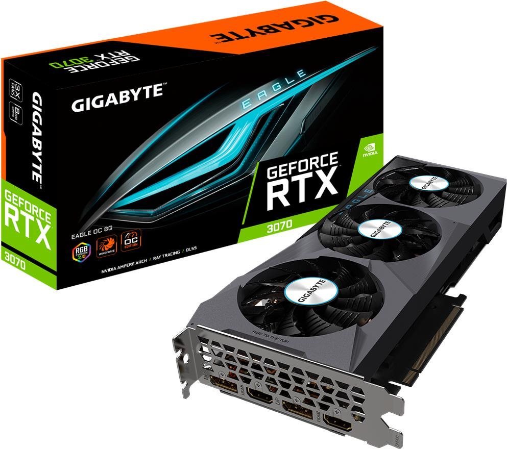 Videókártya GIGABYTE GeForce RTX 3070 EAGLE 8G (rev. 2.0)