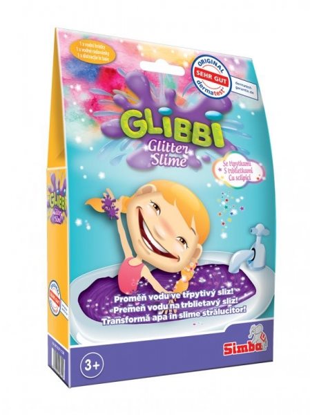 Vizijáték Glibbi Glitter Slime lila csillogó slime