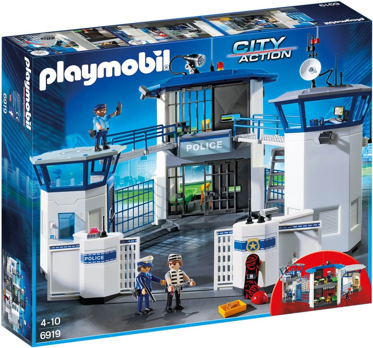 Építőjáték Playmobil 6919 Főkapitányság cellákkal