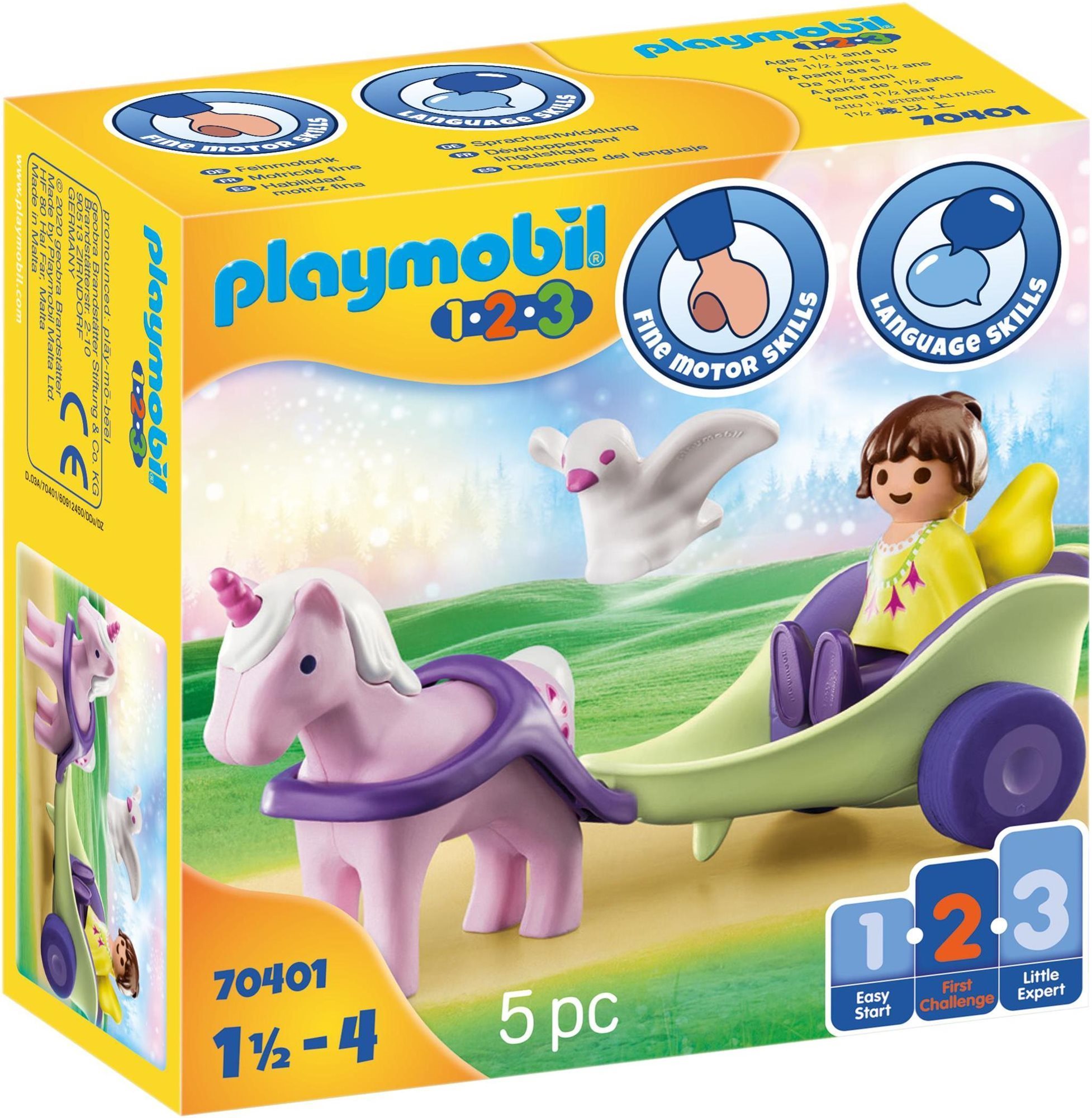 Figura Playmobil hintó egyszarvúval és tündérrel