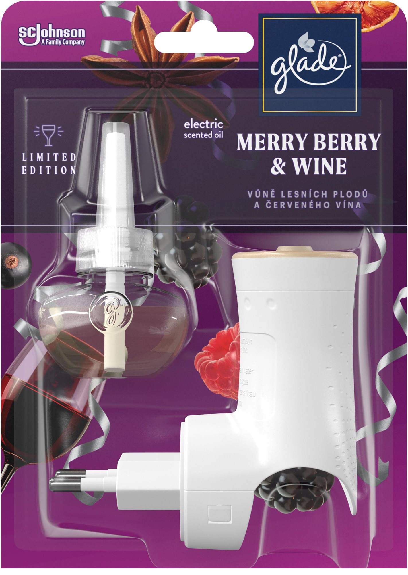 Légfrissítő GLADE Electric Komplett Berry Wine 20 ml