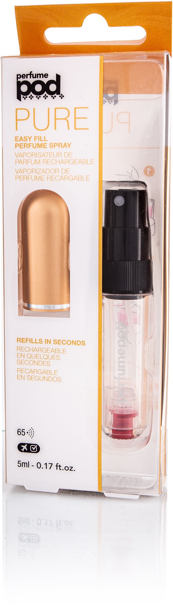 Parfümszóró TRAVALO PerfumePod Pure Essential Refill Atomizer Gold 5 ml