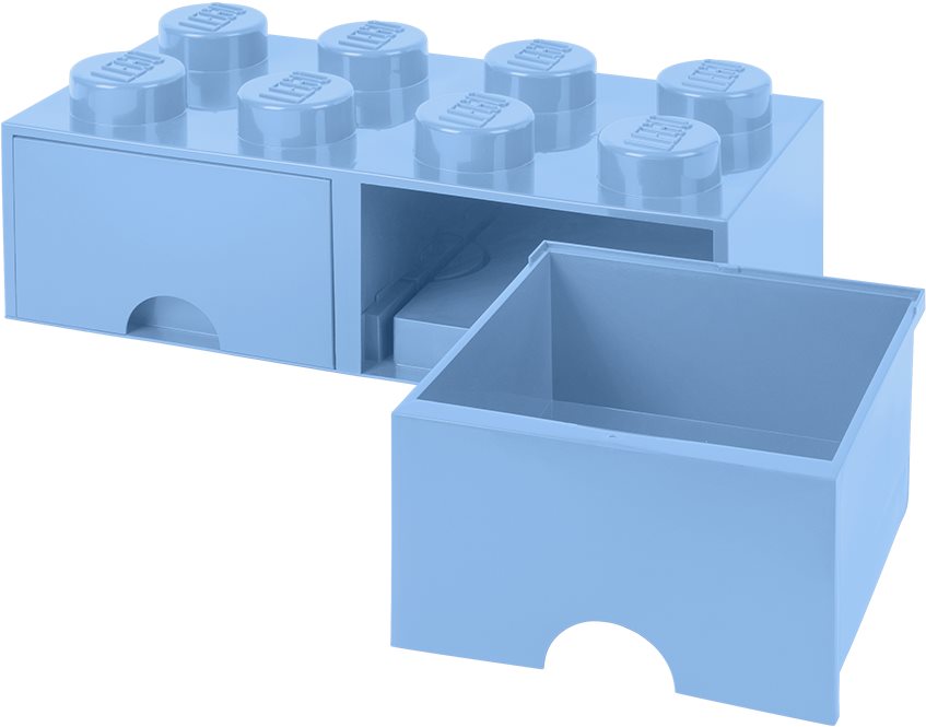 Tárolódoboz LEGO 8 tárolódoboz - világos kék
