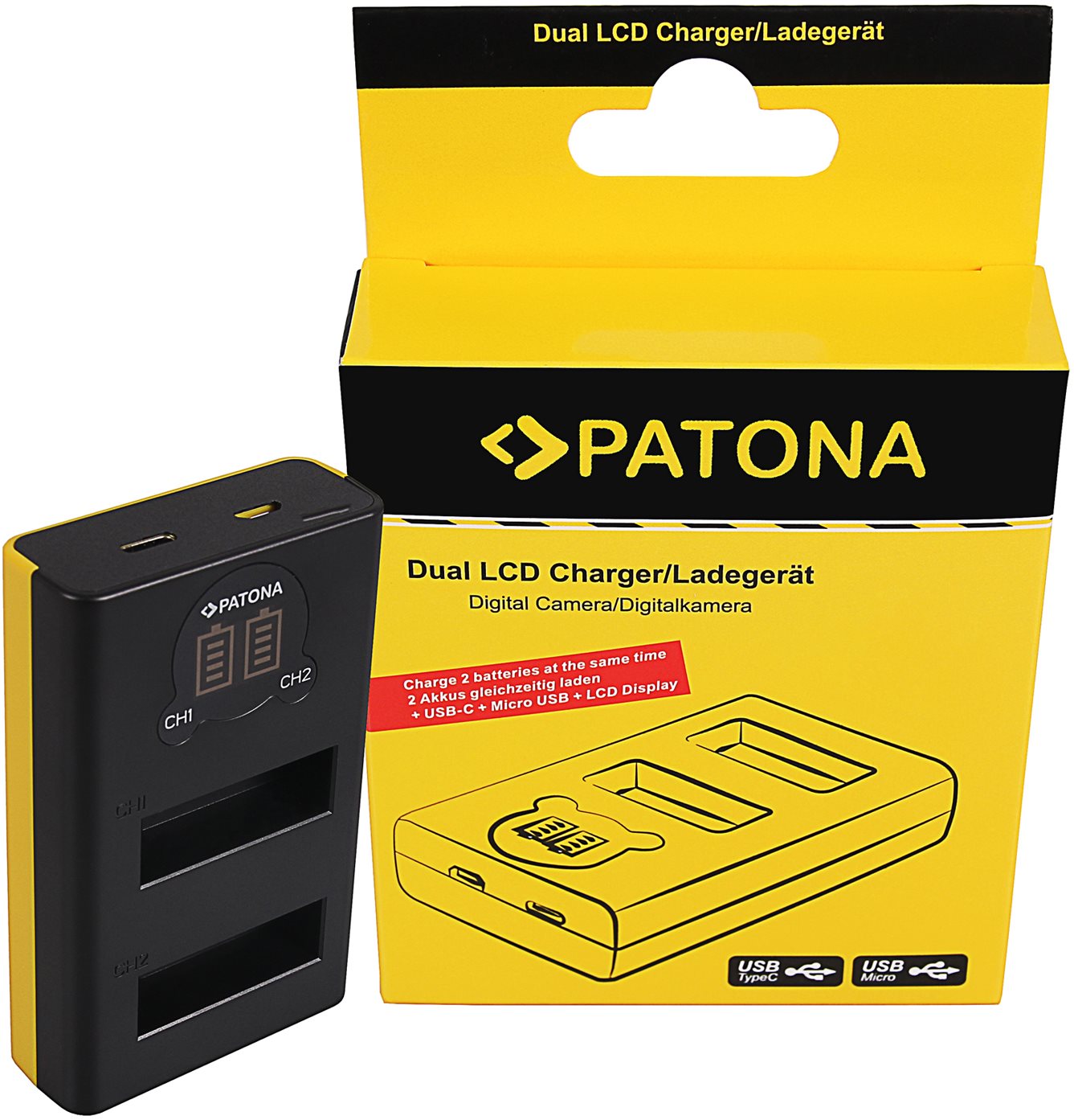 Akkumulátortöltő PATONA - Dual a pro DJI Osmo Action-hoz