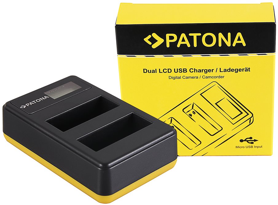 Akkumulátortöltő PATONA - Foto Dual LCD Nikon EN-EL14