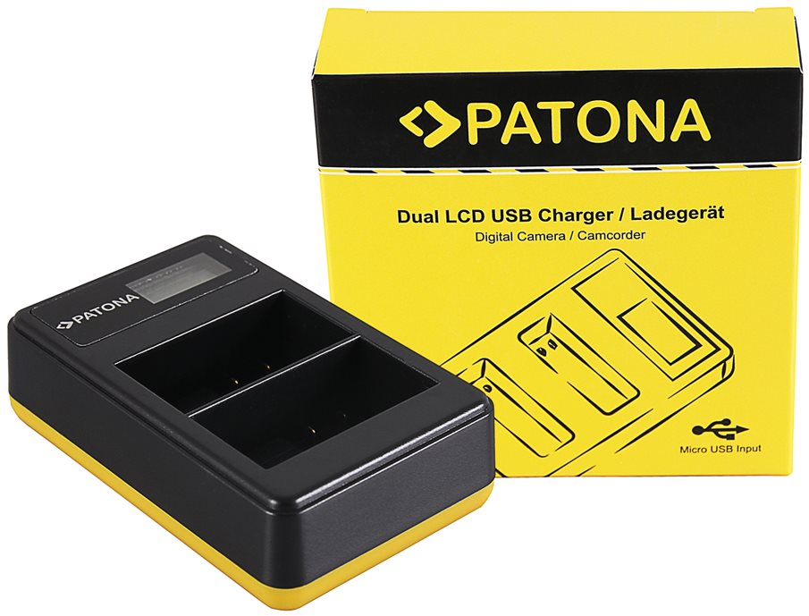 Akkumulátortöltő PATONA - Foto Dual LCD Nikon EN-EL15//EN-EL15B
