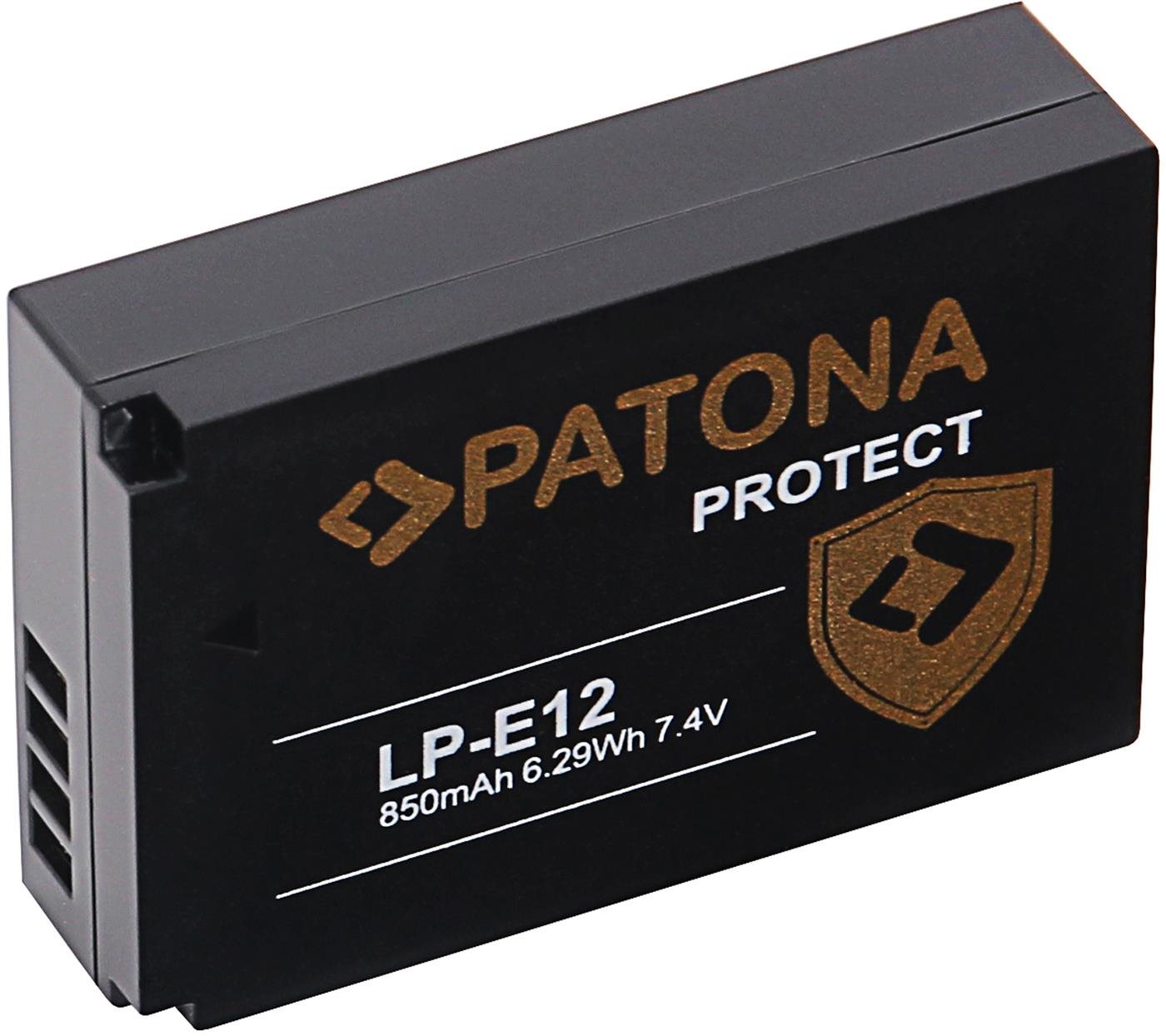 Fényképezőgép akkumulátor PATONA a Canon LP-E12 850mAh Li-Ion Protect készülékhez