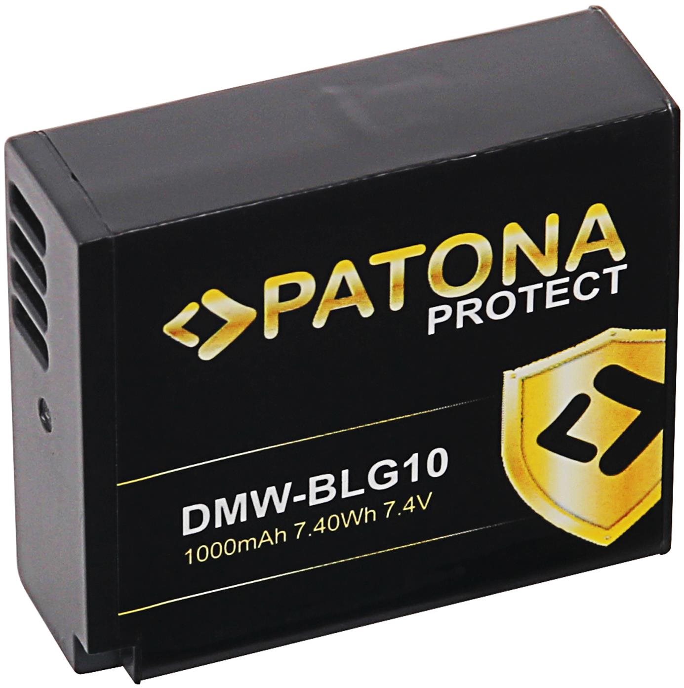 Fényképezőgép akkumulátor PATONA a Panasonic DMW-BLG10E-hez 1000 mAh Li-Ion Protect