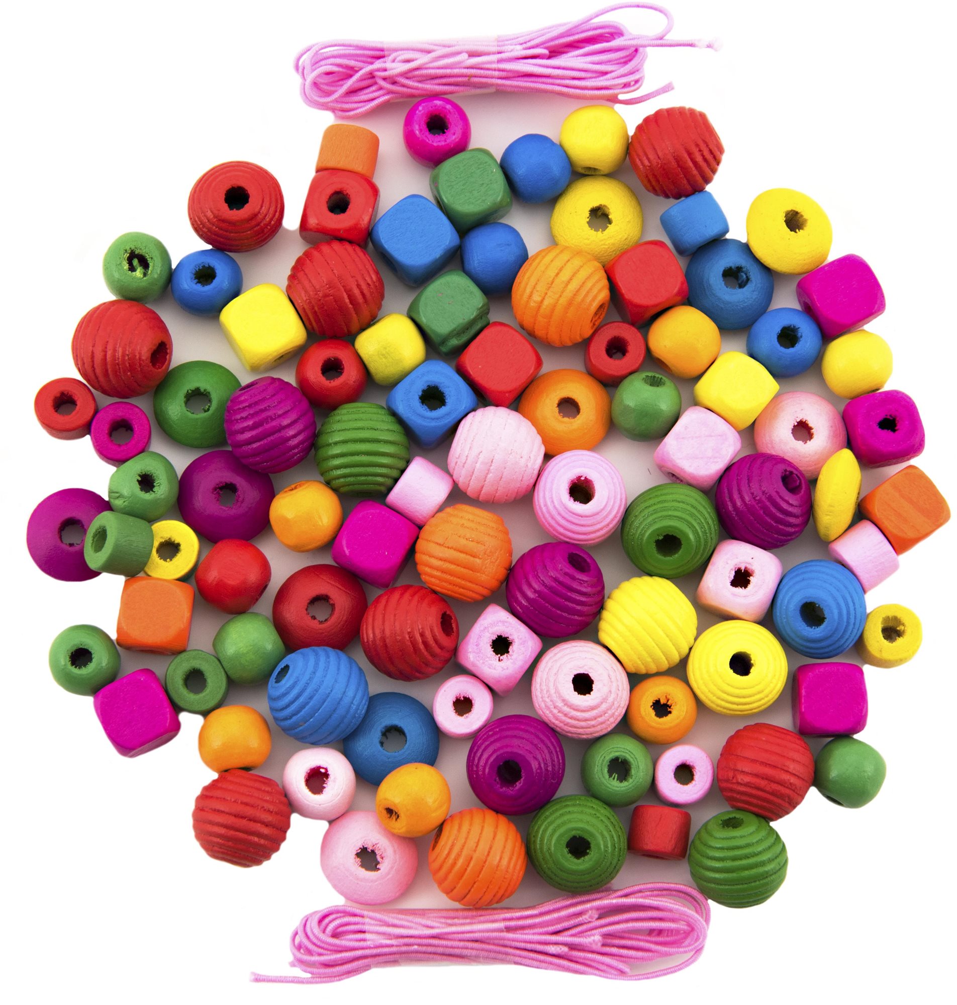 Gyöngy Teddies Fa színes gyöngyök gumiszalagokkal