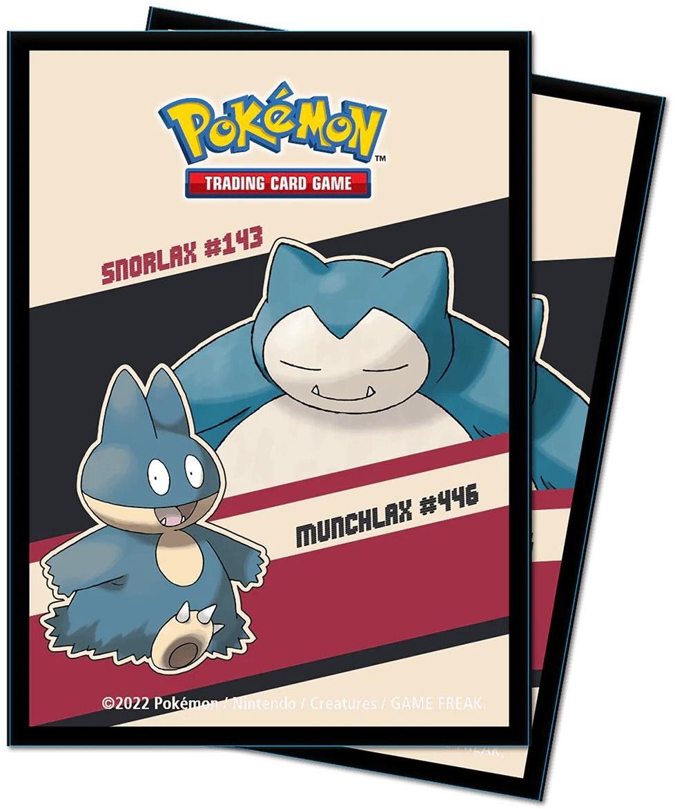 Gyűjtőalbum Pokémon UP: GS Snorlax Munchlax - paklivédő kártyaburkolatok 65db