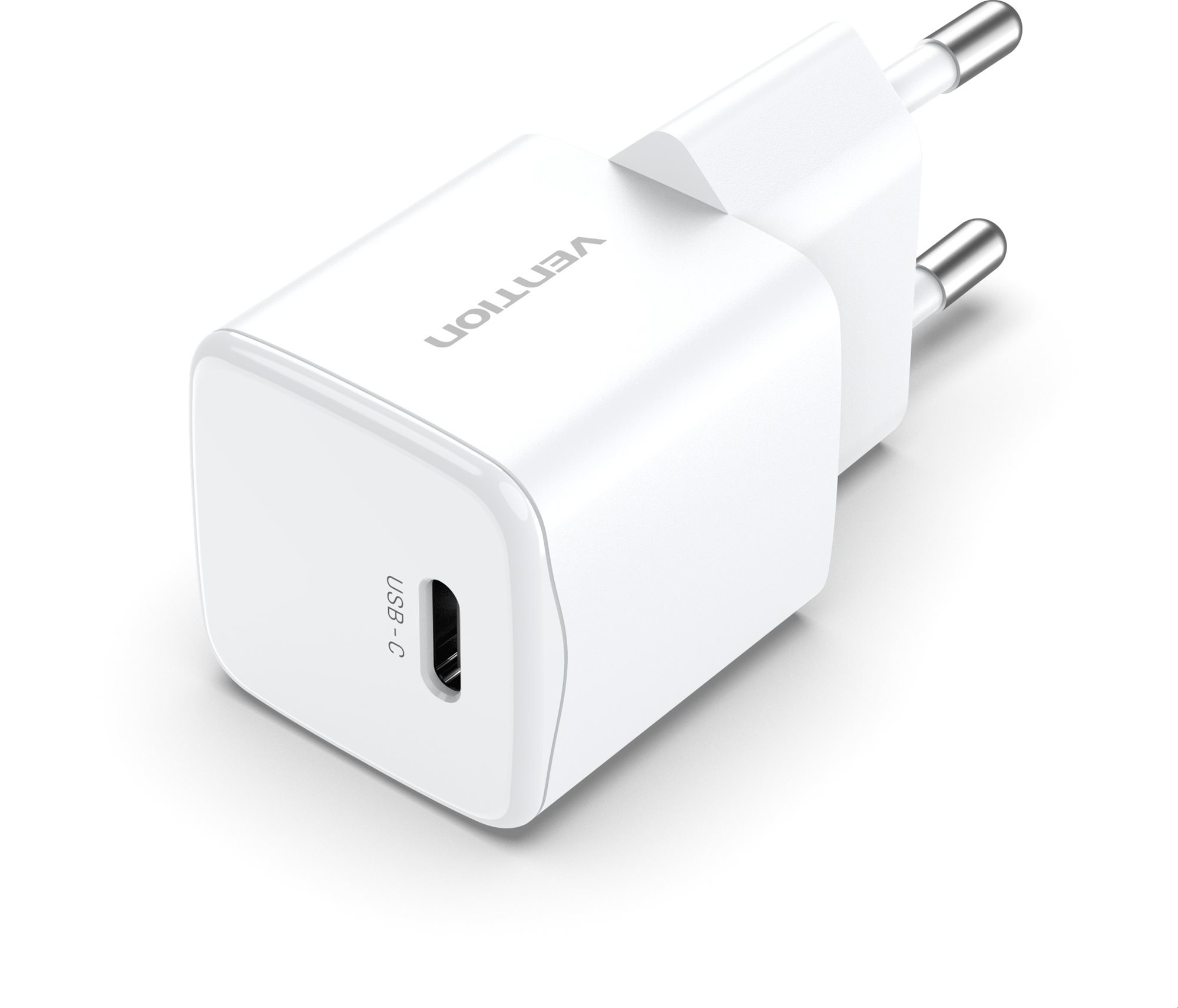 Hálózati adapter Vention Ultramini 1-Port USB-C Wall Charger (20W) EU-Plug White