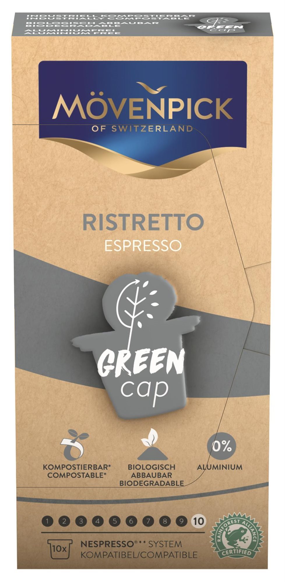 Kávékapszula MÖVENPICK Green Cap Ristretto 10x5