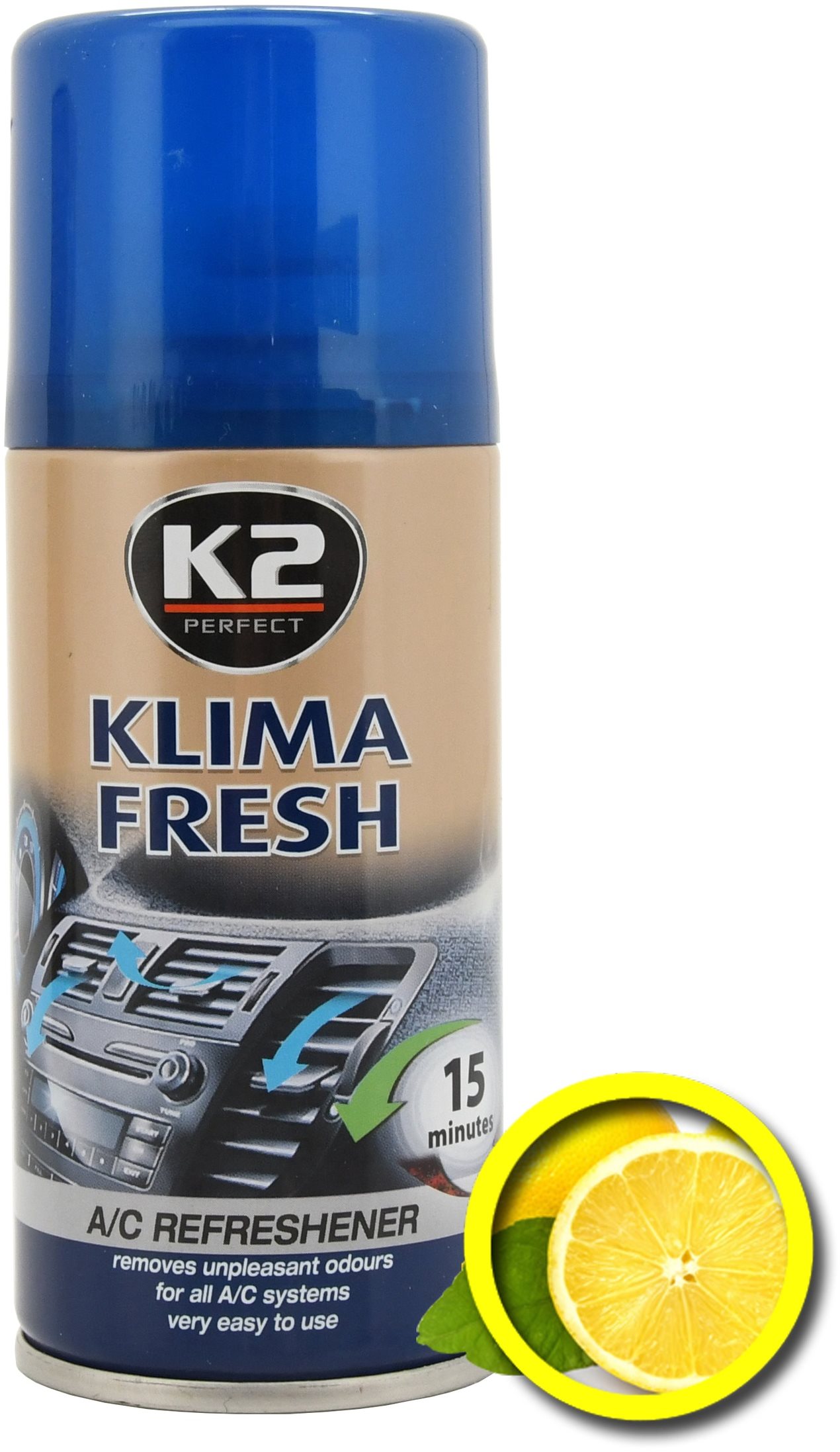 Légkondicionáló tisztító K2 KLIMA FRESH LEMON (150 ml)