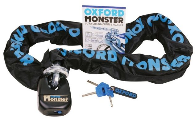Motorzár OXFORD lánczár Monster 150cm motorkerékpárhoz