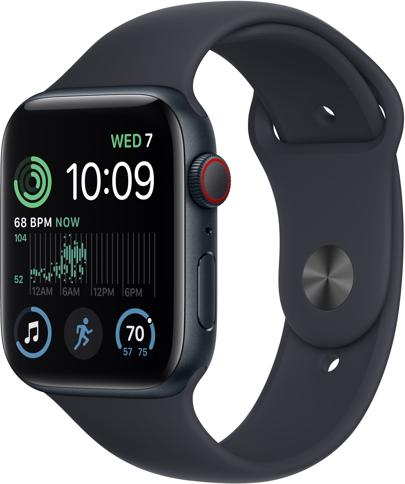 Okosóra Apple Watch SE (2022) 44mm Cellular Éjfekete alumínium