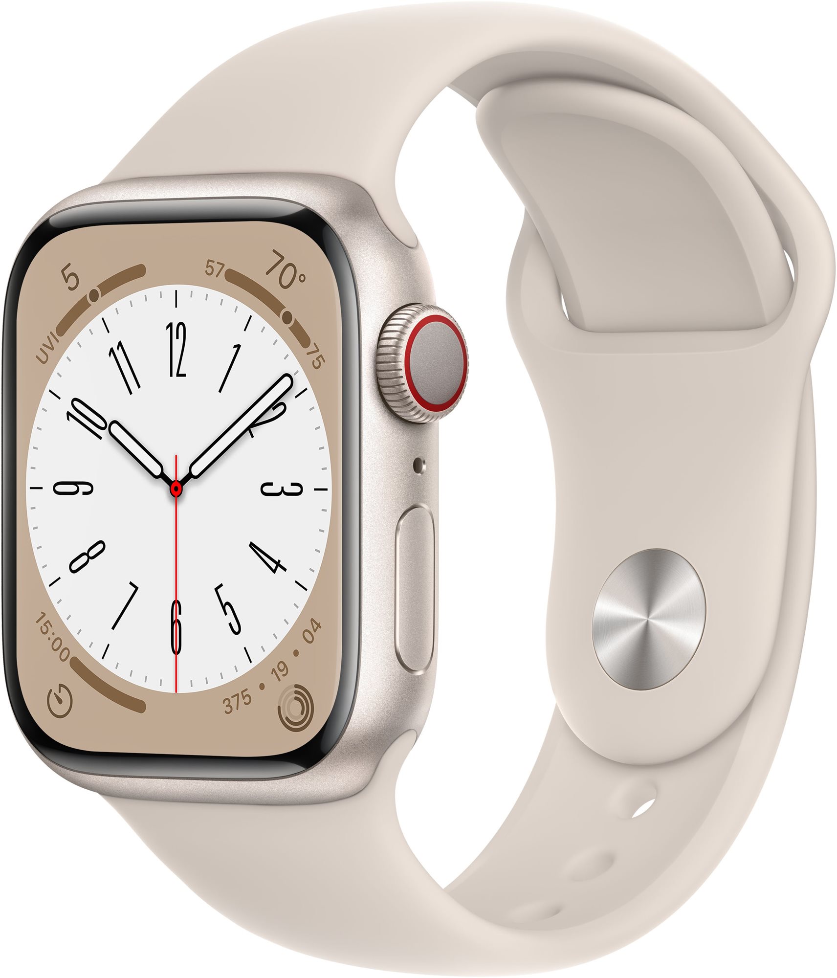 Okosóra Apple Watch Series 8 41mm Cellular Csillagfény alumínium csillagfény sportszíjjal