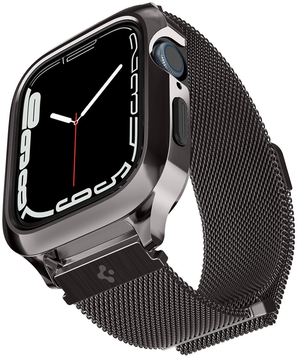 Okosóra tok Spigen Metal Fit Pro Graphite Apple Watch 8/7 45mm tok