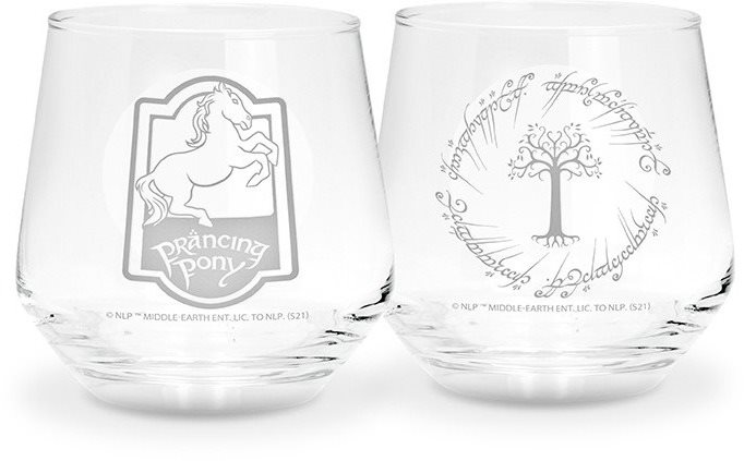 Pohár Lord of the Rings - Prancing Pony and Gondor Tree - pohár 2db